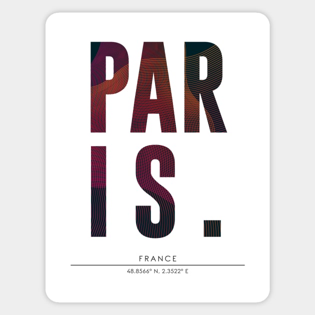 Paris city typography Sticker by StudioGrafiikka